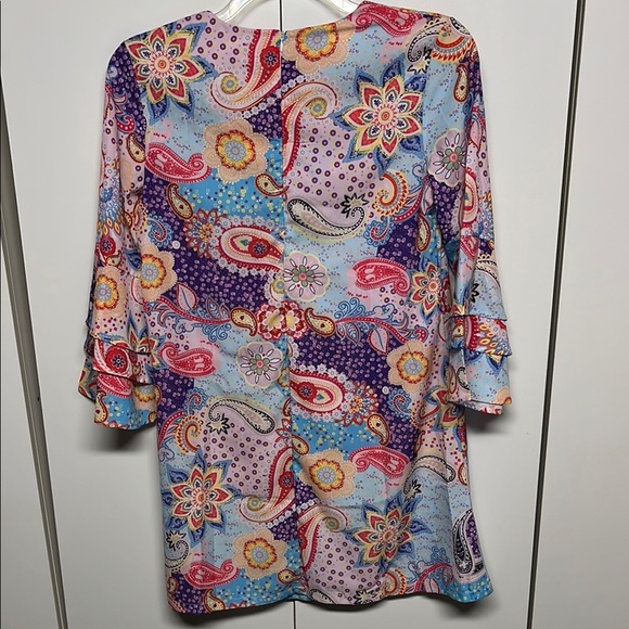 Boho Colorful Paisley Print Women's Dress - Picture 9 of 12